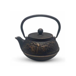 TEAPOT GOLD AND BLACK L17.8XW15XH8.3CM CAST IRON KORIN
