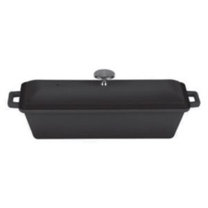 TERRINE WITH LID L26.5X8.5XH6CM BLACK CAST IRON