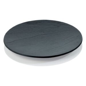 TEXTURA PLATE PACK OF 100 BLACK Ø13CM