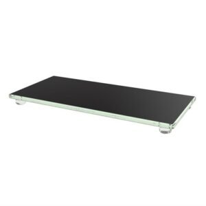 THE CUBE TRAY RECTANGULAR BLACK L32 X W15 X H2CM GLASS