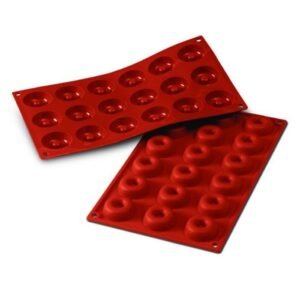 SILICON MOULD 18 MINI SAVARIN D4.1XH1.2CM 30X17.5CM THERMOFLEX
