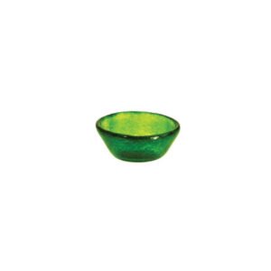 TIGER GLASS MINI BOWL ROUND 9XH4CM GREEN