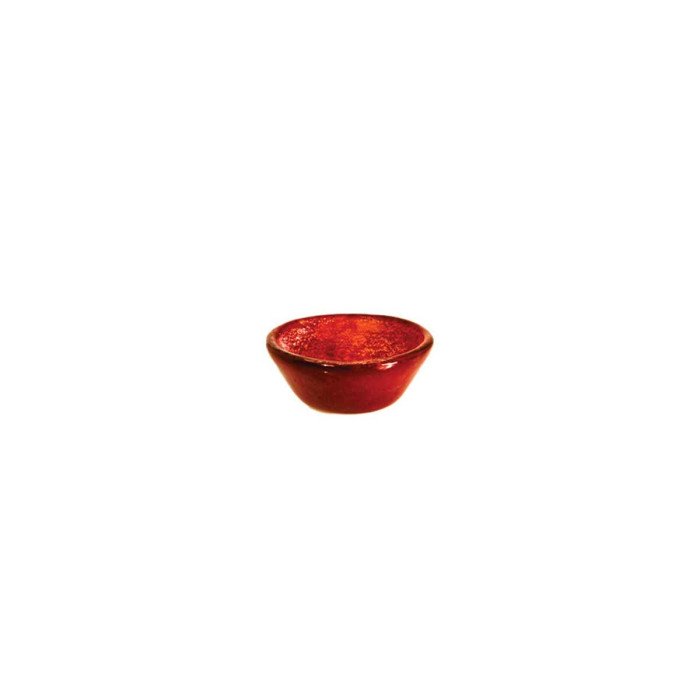 TIGER GLASS MINI BOWL ROUND 9XH4CM RED