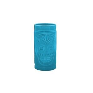 TIKI MUG TURQUOISE 40CL SKULL/PINEAPPLE PORCELAIN