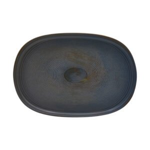 TORNADO OVAL PLATE L33 X W 22.5 CM STONEWARE ACCOLADE