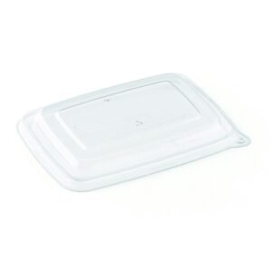 Tray lid rectangular transparent 23.2x17.2x2.2 cm Be Pulp (75 pieces)