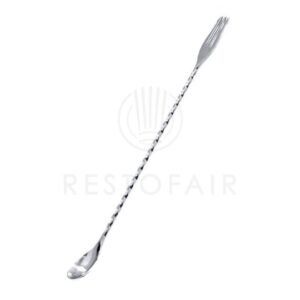 TRIDENT BAR SPOON/FORK TWISTED HANDLE L45CM SST