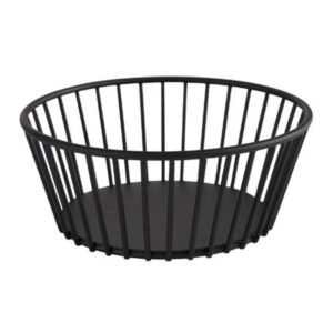 URBAN ROUND BASKET D17XH7CM BLACK POWDER COATED STEEL