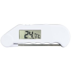 WHITE GOURMET THERMOMETER -39.9/+149.9°C FOLDING PROBE WATER RESISTANT