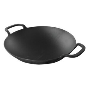 WOK WITH 2 HANDLES Ø38CM CAST IRON
