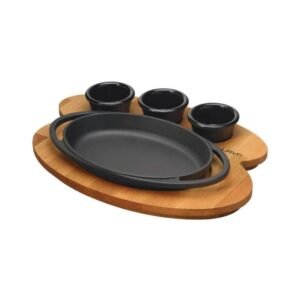 WOODEN UNDERLINER FOR OVAL CAST IRON DISH L21X14CM