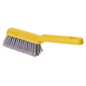 YELLOW DUST & COUNTER BRUSH L30CM PLASTIC WITH PET BRISTLES